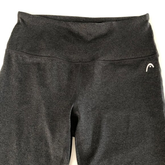 HEAD Athletic Activewear Hi Rise Leggings w Mesh Panels Gray + Black Size M - Picture 6 of 12